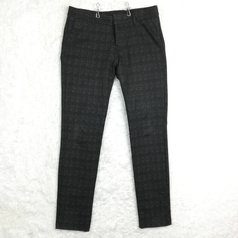 Kut From the Kloth Womens Pants Skinny Trouser Black Gray Gingham Plaid Mid 8